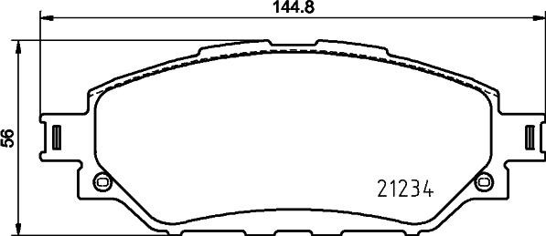 HELLA 8DB 355 037-801 - Bromsbeläggssats, skivbroms xdelar.se