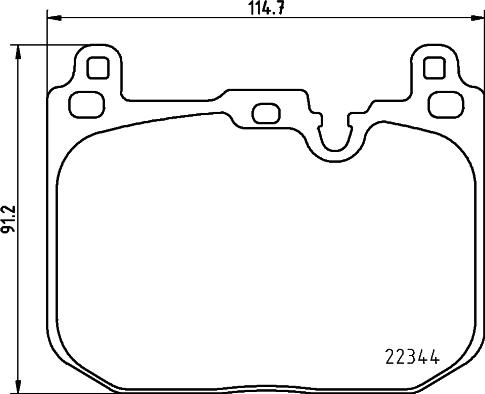 HELLA 8DB 355 025-621 - Bromsbeläggssats, skivbroms xdelar.se