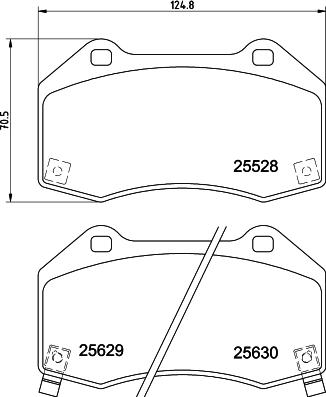 HELLA 8DB 355 025-871 - Bromsbeläggssats, skivbroms xdelar.se