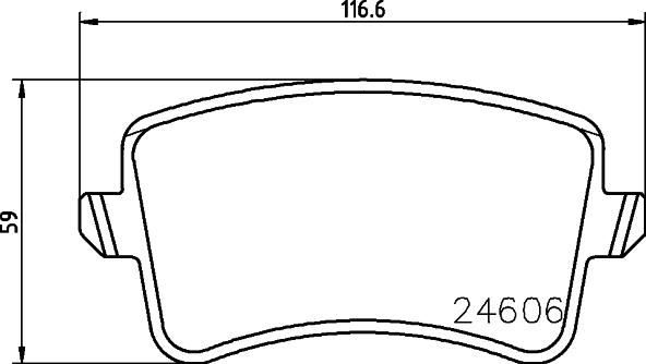 HELLA 8DB 355 025-391 - Bromsbeläggssats, skivbroms xdelar.se