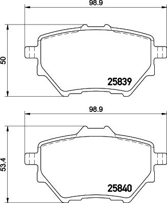 HELLA 8DB 355 020-991 - Bromsbeläggssats, skivbroms xdelar.se