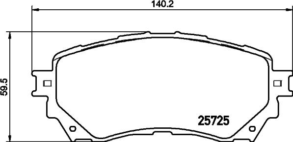 HELLA 8DB 355 020-901 - Bromsbeläggssats, skivbroms xdelar.se