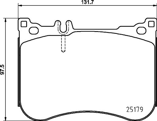 HELLA 8DB 355 020-581 - Bromsbeläggssats, skivbroms xdelar.se