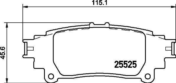 HELLA 8DB 355 020-001 - Bromsbeläggssats, skivbroms xdelar.se