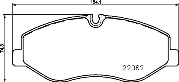 HELLA 8DB 355 021-961 - Bromsbeläggssats, skivbroms xdelar.se