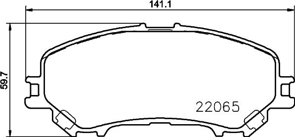 HELLA 8DB 355 021-691 - Bromsbeläggssats, skivbroms xdelar.se