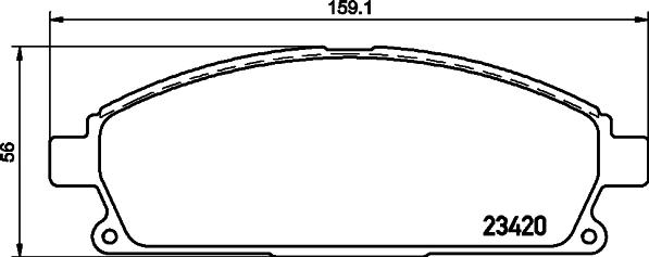 HELLA 8DB 355 021-651 - Bromsbeläggssats, skivbroms xdelar.se