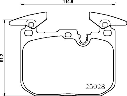 HELLA 8DB 355 021-271 - Bromsbeläggssats, skivbroms xdelar.se