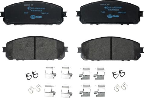 HELLA 8DB 355 023-391 - Bromsbeläggssats, skivbroms xdelar.se