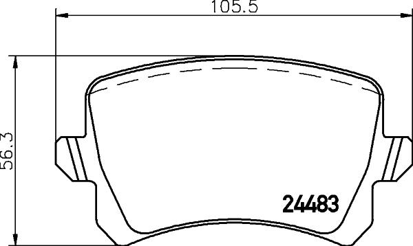 HELLA 8DB 355 025-331 - Bromsbeläggssats, skivbroms xdelar.se