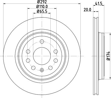 HELLA 8DD 355 109-191 - Bromsskiva xdelar.se