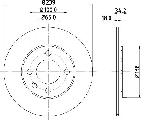 HELLA 8DD 355 104-211 - Bromsskiva xdelar.se