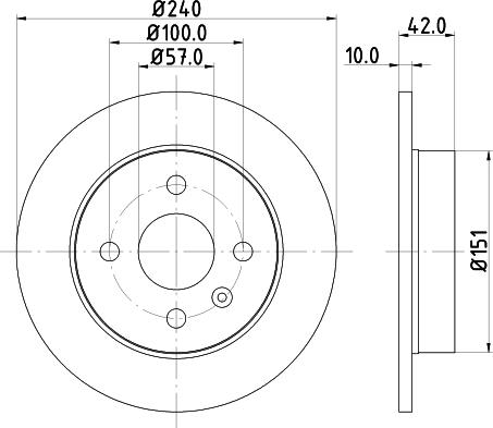 HELLA 8DD 355 106-091 - Bromsskiva xdelar.se