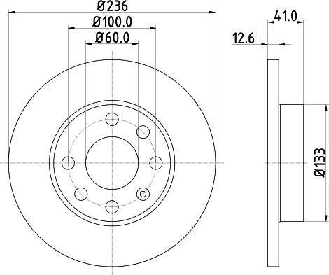 HELLA 8DD 355 100-431 - Bromsskiva xdelar.se