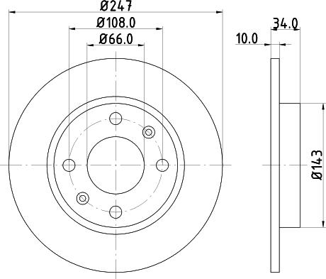 HELLA 8DD 355 100-841 - Bromsskiva xdelar.se