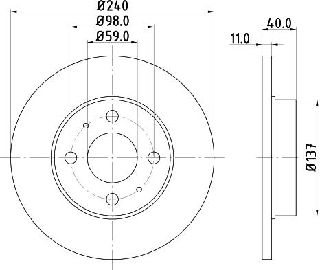 HELLA 8DD 355 103-151 - Bromsskiva xdelar.se