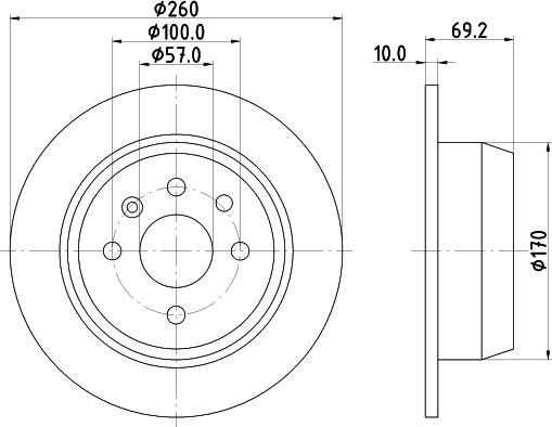 HELLA 8DD 355 102-731 - Bromsskiva xdelar.se