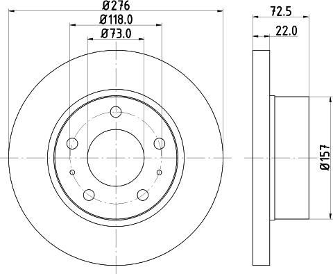 HELLA 8DD 355 107-401 - Bromsskiva xdelar.se