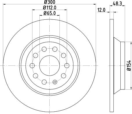 HELLA 8DD 355 119-481 - Bromsskiva xdelar.se