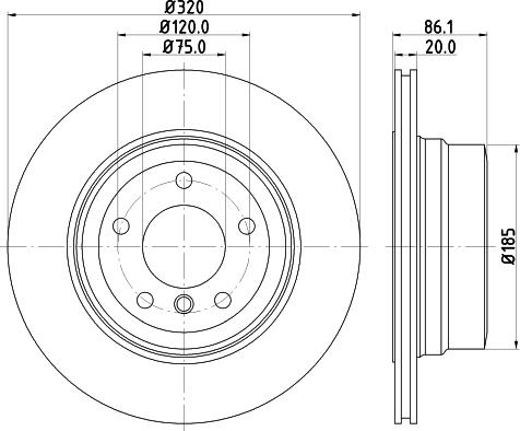 HELLA 8DD 355 119-201 - Bromsskiva xdelar.se