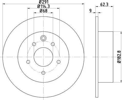 HELLA 8DD 355 119-101 - Bromsskiva xdelar.se