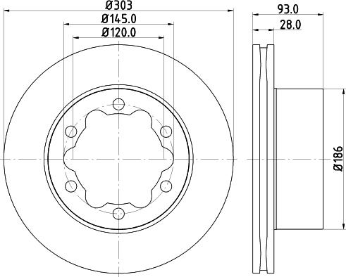 HELLA 8DD 355 118-061 - Bromsskiva xdelar.se