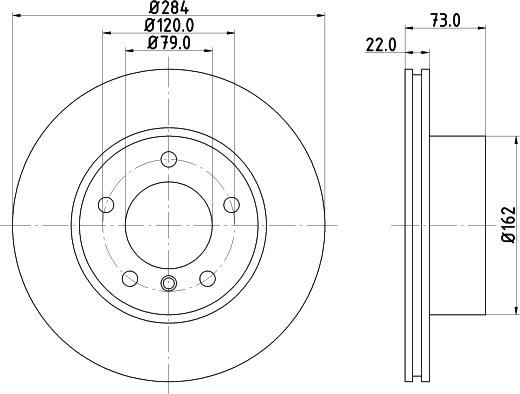 HELLA 8DD 355 118-031 - Bromsskiva xdelar.se