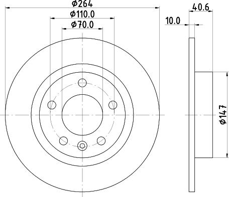 HELLA 8DD 355 118-171 - Bromsskiva xdelar.se