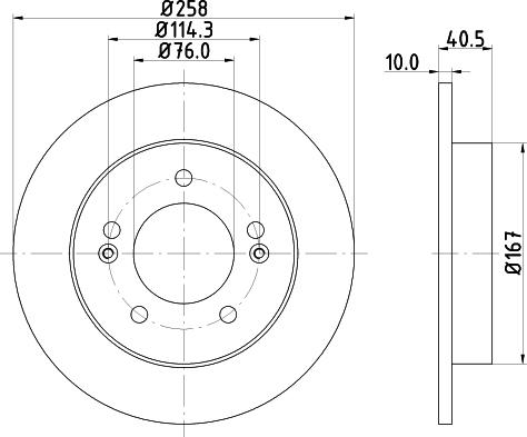 HELLA 8DD 355 117-011 - Bromsskiva xdelar.se