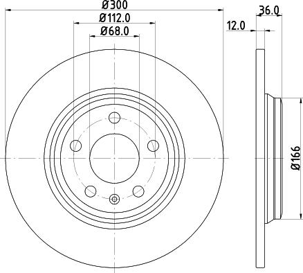 HELLA 8DD 355 125-191 - Bromsskiva xdelar.se