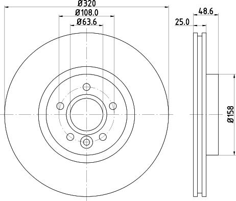 HELLA 8DD 355 125-151 - Bromsskiva xdelar.se