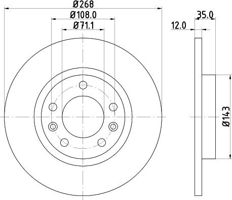 HELLA 8DD 355 120-491 - Bromsskiva xdelar.se