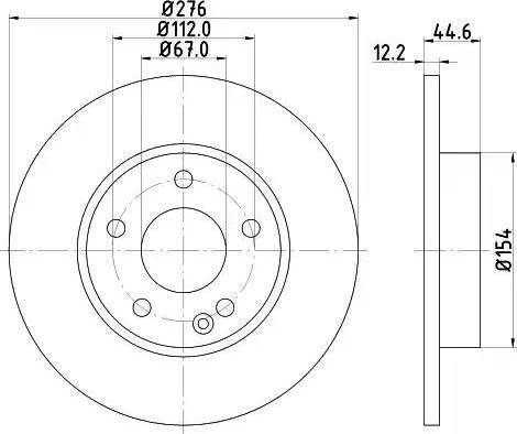 HELLA 8DD 355 111-041 - Bromsskiva xdelar.se