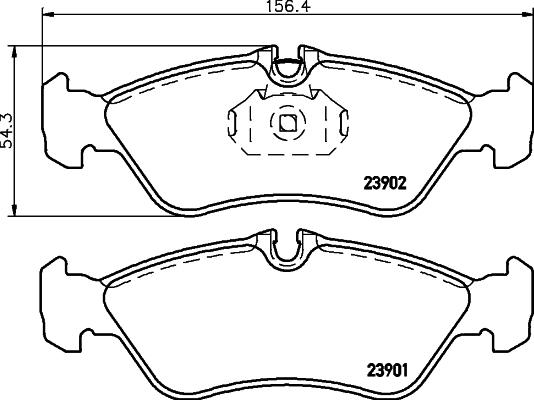 Valeo 302477 - Bromsbeläggssats, skivbroms xdelar.se