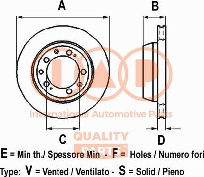 IAP QUALITY PARTS 709-03073 - Bromsskiva xdelar.se