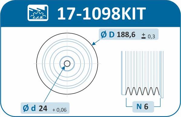 IJS GROUP 17-1098KIT - Remskiva, vevaxel xdelar.se