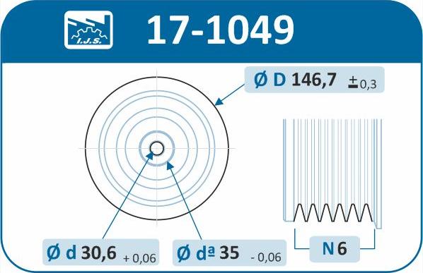 IJS GROUP 17-1049 - Remskiva, vevaxel xdelar.se