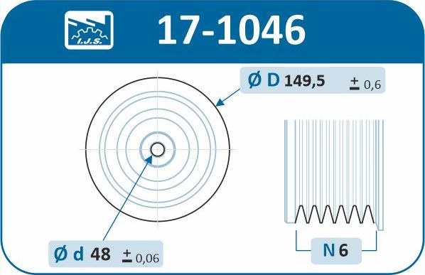 IJS GROUP 17-1046 - Remskiva, vevaxel xdelar.se