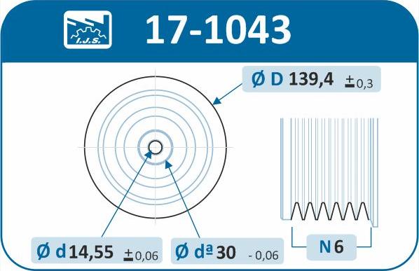 IJS GROUP 17-1043 - Remskiva, vevaxel xdelar.se