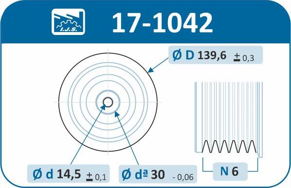 IJS GROUP 17-1042 - Remskiva, vevaxel xdelar.se