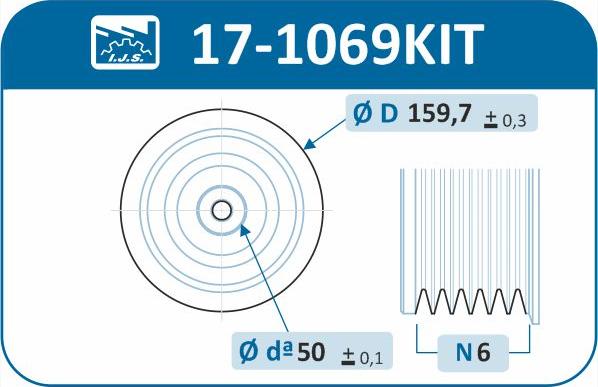 IJS GROUP 17-1069KIT - Remskiva, vevaxel xdelar.se