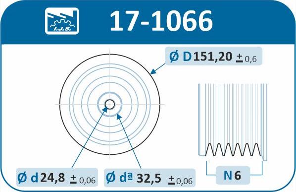 IJS GROUP 17-1066 - Remskiva, vevaxel xdelar.se