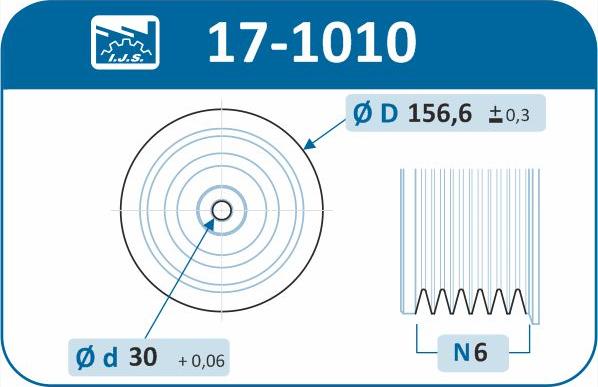 IJS GROUP 17-1010 - Remskiva, vevaxel xdelar.se