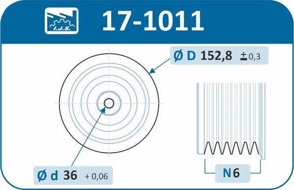 IJS GROUP 17-1011 - Remskiva, vevaxel xdelar.se