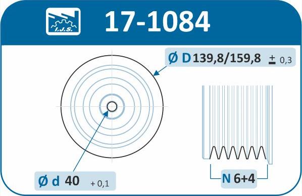 IJS GROUP 17-1084 - Remskiva, vevaxel xdelar.se