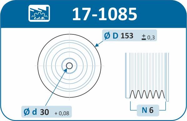 IJS GROUP 17-1085 - Remskiva, vevaxel xdelar.se