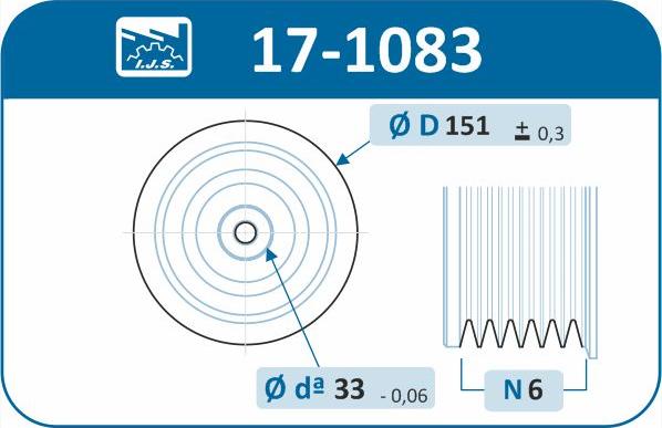 IJS GROUP 17-1083 - Remskiva, vevaxel xdelar.se