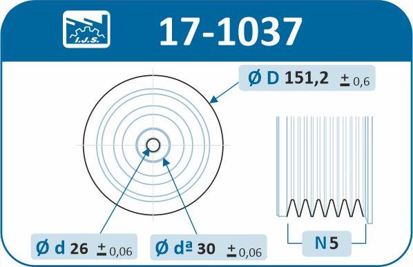 IJS GROUP 17-1037 - Remskiva, vevaxel xdelar.se