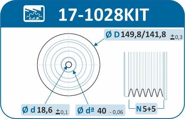 IJS GROUP 17-1028KIT - Remskiva, vevaxel xdelar.se