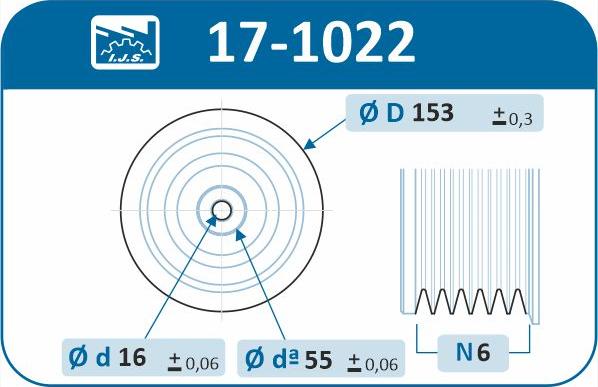 IJS GROUP 17-1022 - Remskiva, vevaxel xdelar.se